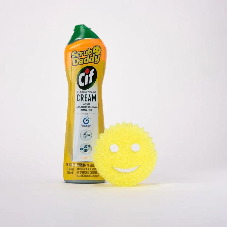 Cif/Scrub Daddy Sponge and Cleaning Cleanser Bundle
