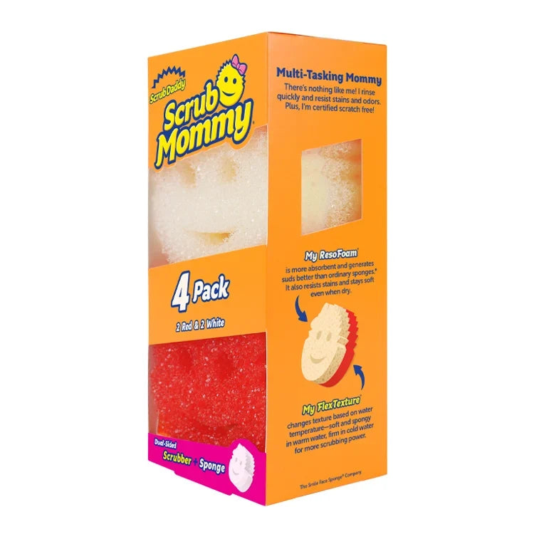 Scrub Mommy 4 Count – Red and White